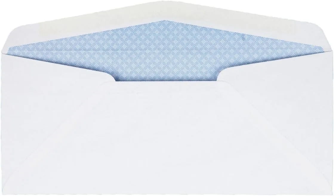 Quality Park #10 Security Window Envelopes, Gummed, White, 500 per box (90130)