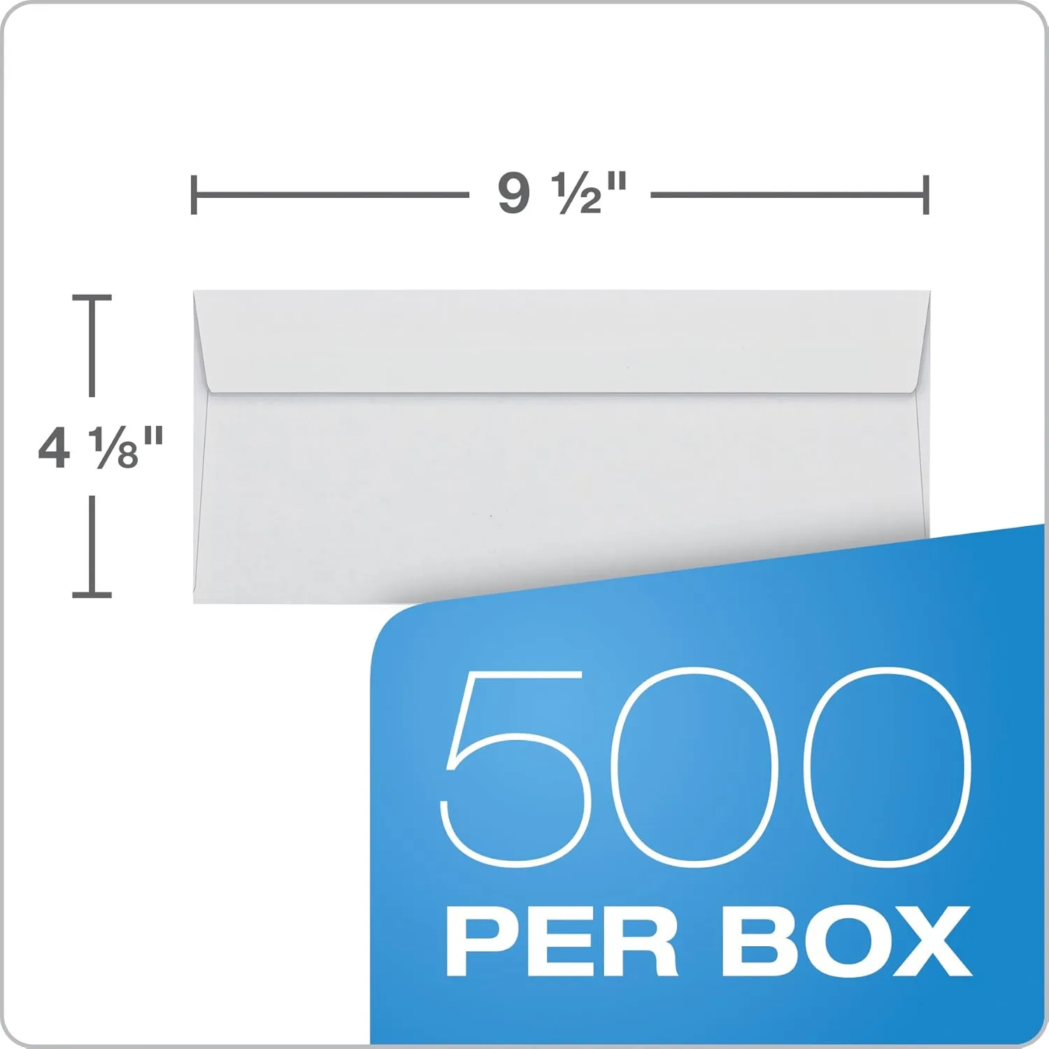 Quality Park #10 Double-Window Self-Seal Security Envelopes, For Business Statements, Invoices, 4-1/8" x 9-1/2", White, 24-lb, 500 Per Box