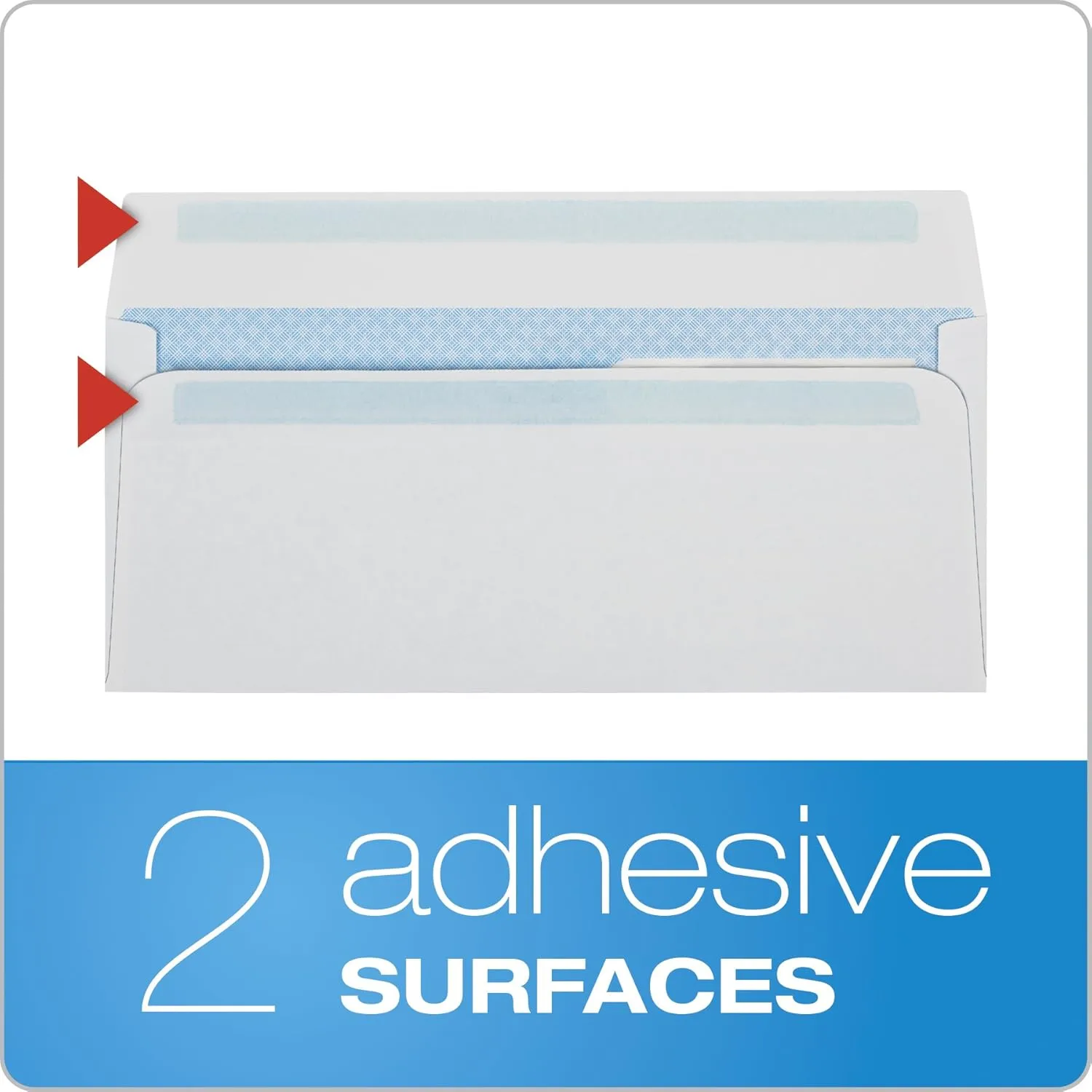 Quality Park #10 Double-Window Self-Seal Security Envelopes, For Business Statements, Invoices, 4-1/8" x 9-1/2", White, 24-lb, 500 Per Box