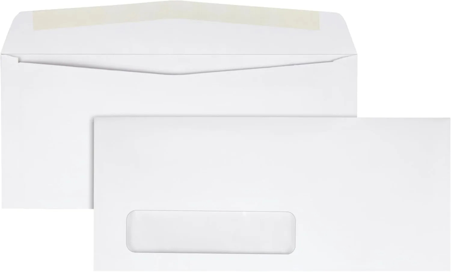 Quality Park #10 Window Envelopes, Single Window, 4-1/8 x 9-1/2 Inches, 24 lb White, Gummed, 500 per Box (QUA90120)