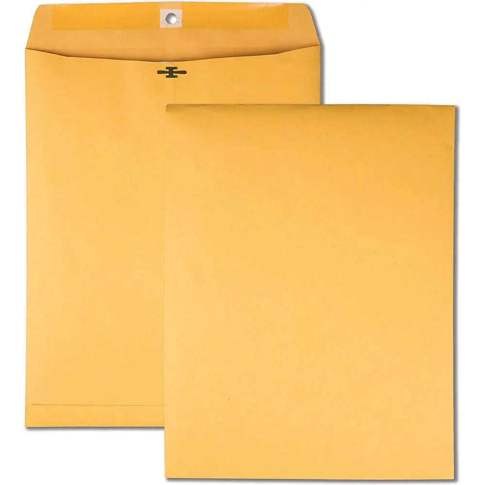 Quality Park High Bulk Clasp Envelopes, Brown Kraft, 10 x 13, 100/Box (37892)