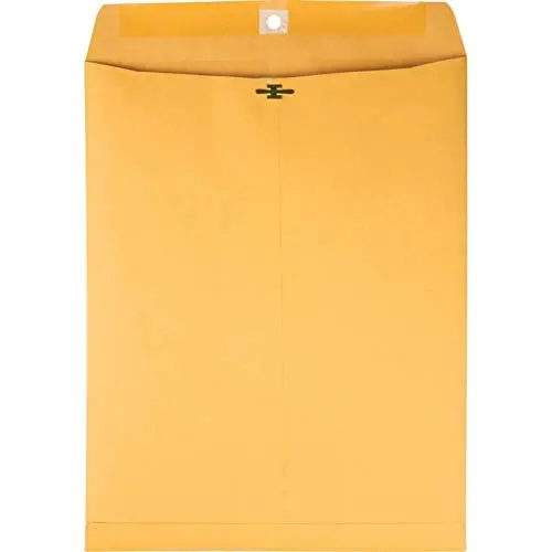 Quality Park High Bulk Clasp Envelopes, Brown Kraft, 10 x 13, 100/Box (37892)
