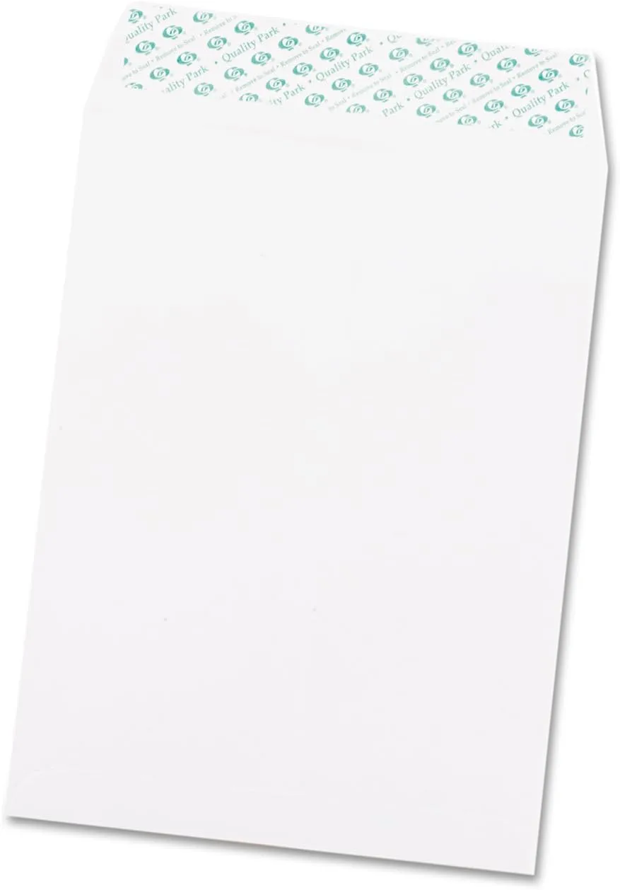 Quality Park 10 x 13 Catalog Envelopes with Redi-Strip Closure, 28 lb White Wove, 100/Box