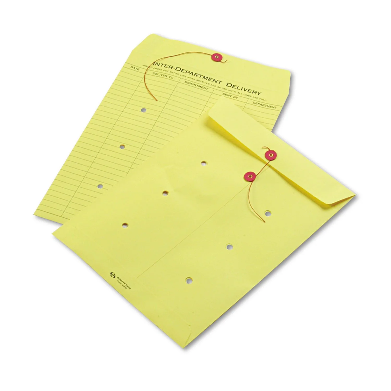 QUALITY PARK 10 x 13 Inter-Department Envelopes, String & Button Closure