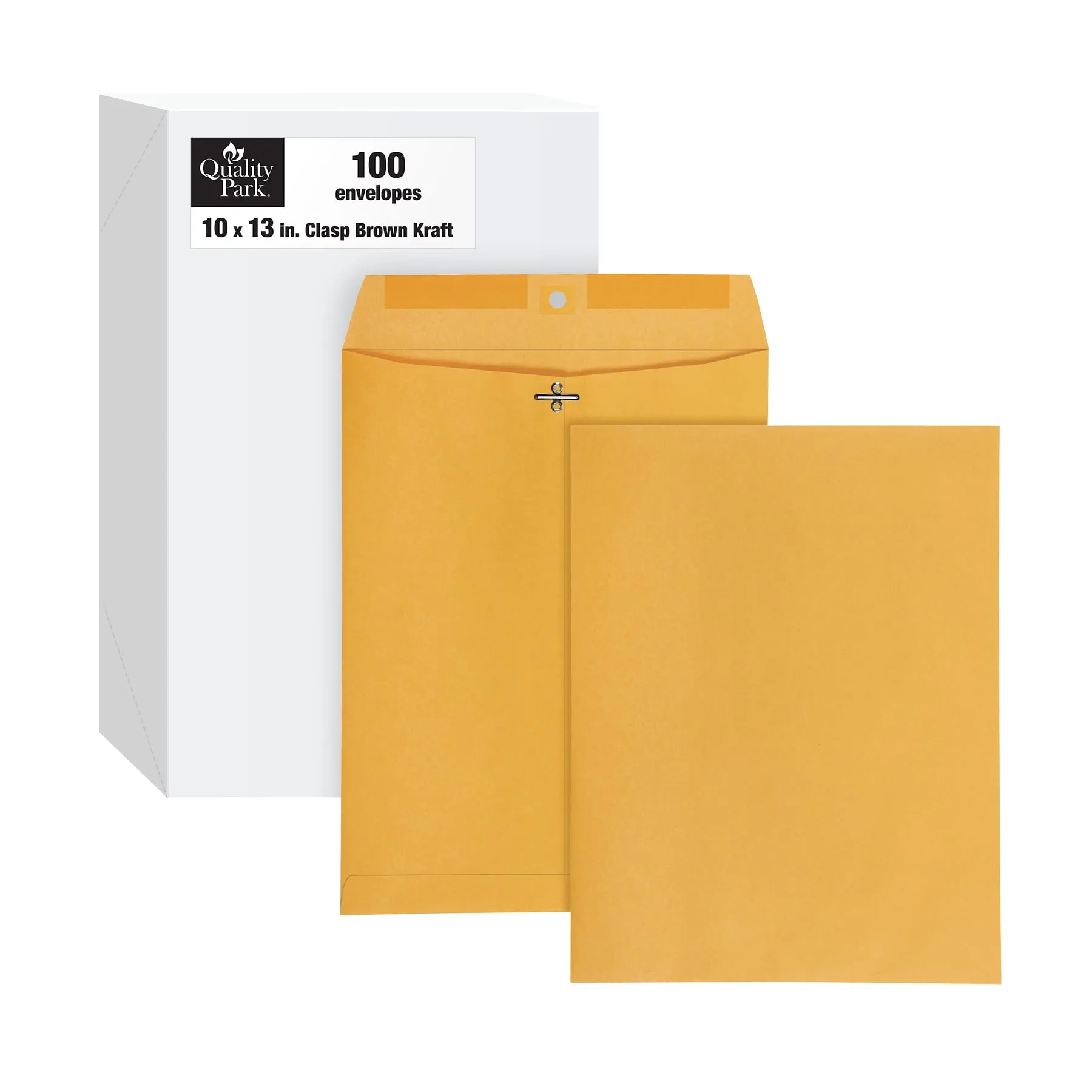 Quality Park Clasp Envelopes, 28 lb Kraft, 100/Box
