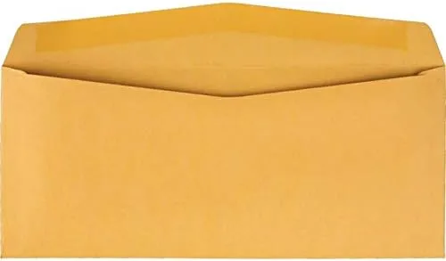 Quality Park Kraft Envelopes, #12, 4-3/4 x 11, 28lb, Brown Kraft, 500/Box (11462) 4.75x11