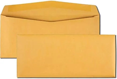 Quality Park Kraft Envelopes, #12, 4-3/4 x 11, 28lb, Brown Kraft, 500/Box (11462) 4.75x11