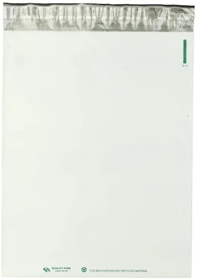 Quality Park 12 x 15-1/2 Jumbo Poly Mailers, Redi-Strip Self-Sealing Closure, Water-Resistant, Tamper Evident, Recycled White, 100 per Box (QUA46199)