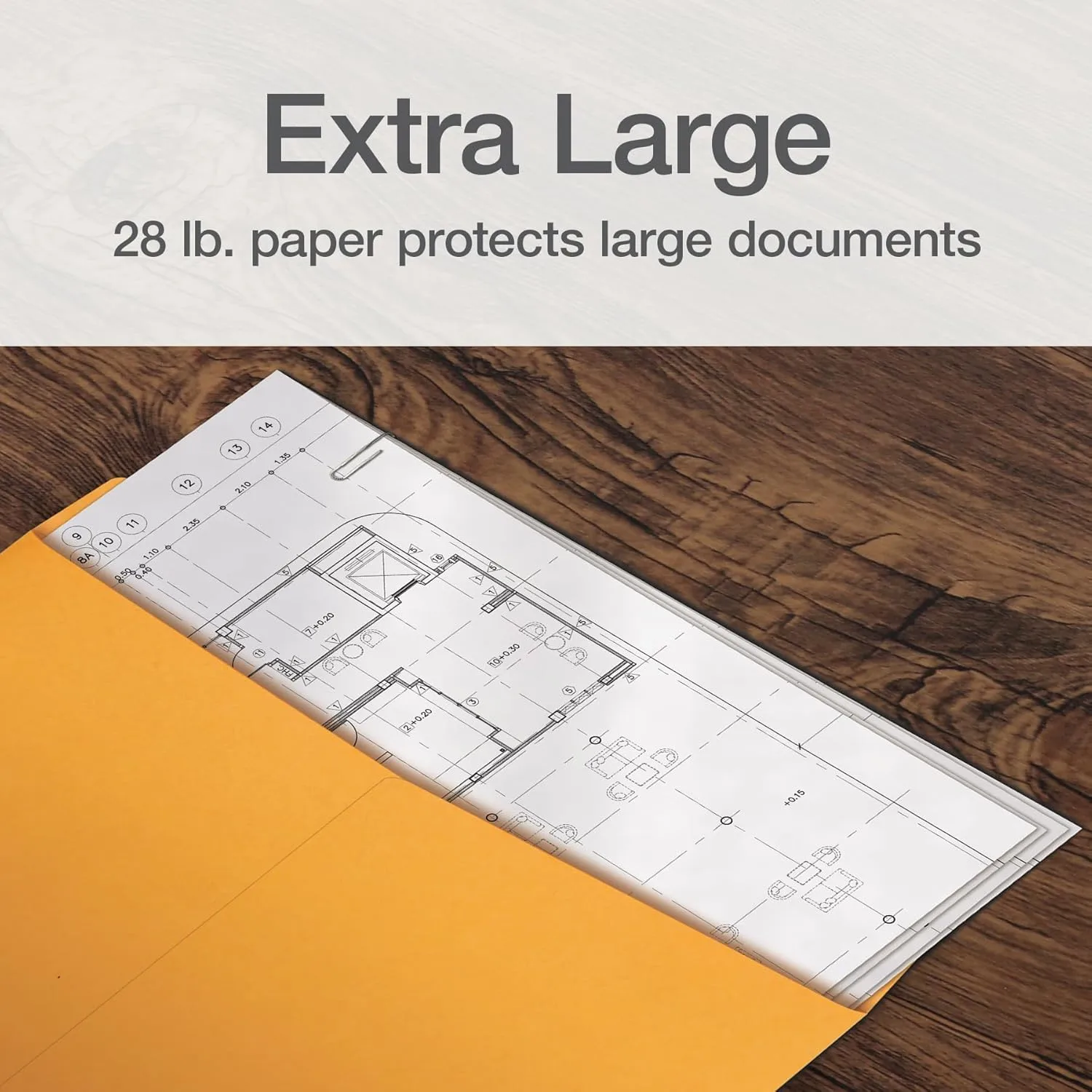 Quality Park Jumbo Kraft Envelopes, 17 x 22, Ungummed Catalog Envelopes for Storing and Organizing, 28 lb Kraft Paper, 25 per Box (QUA42356), Brown Kraft