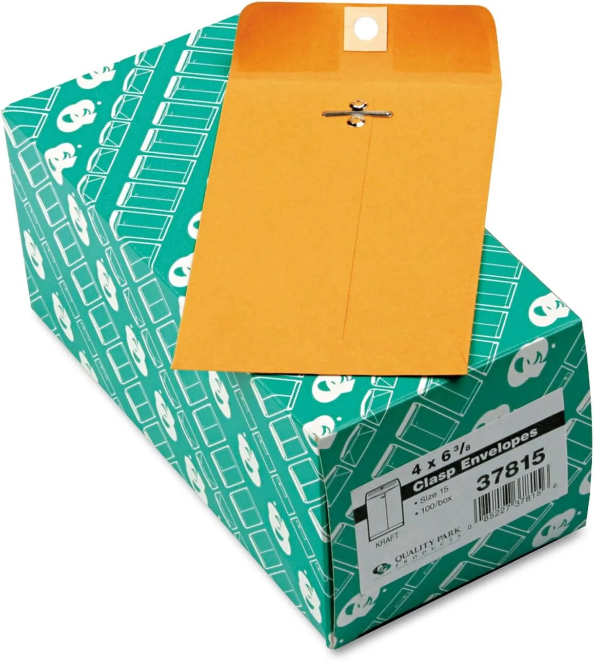 Quality Park Gummed Kraft Clasp Envelopes, 28 lb Kraft