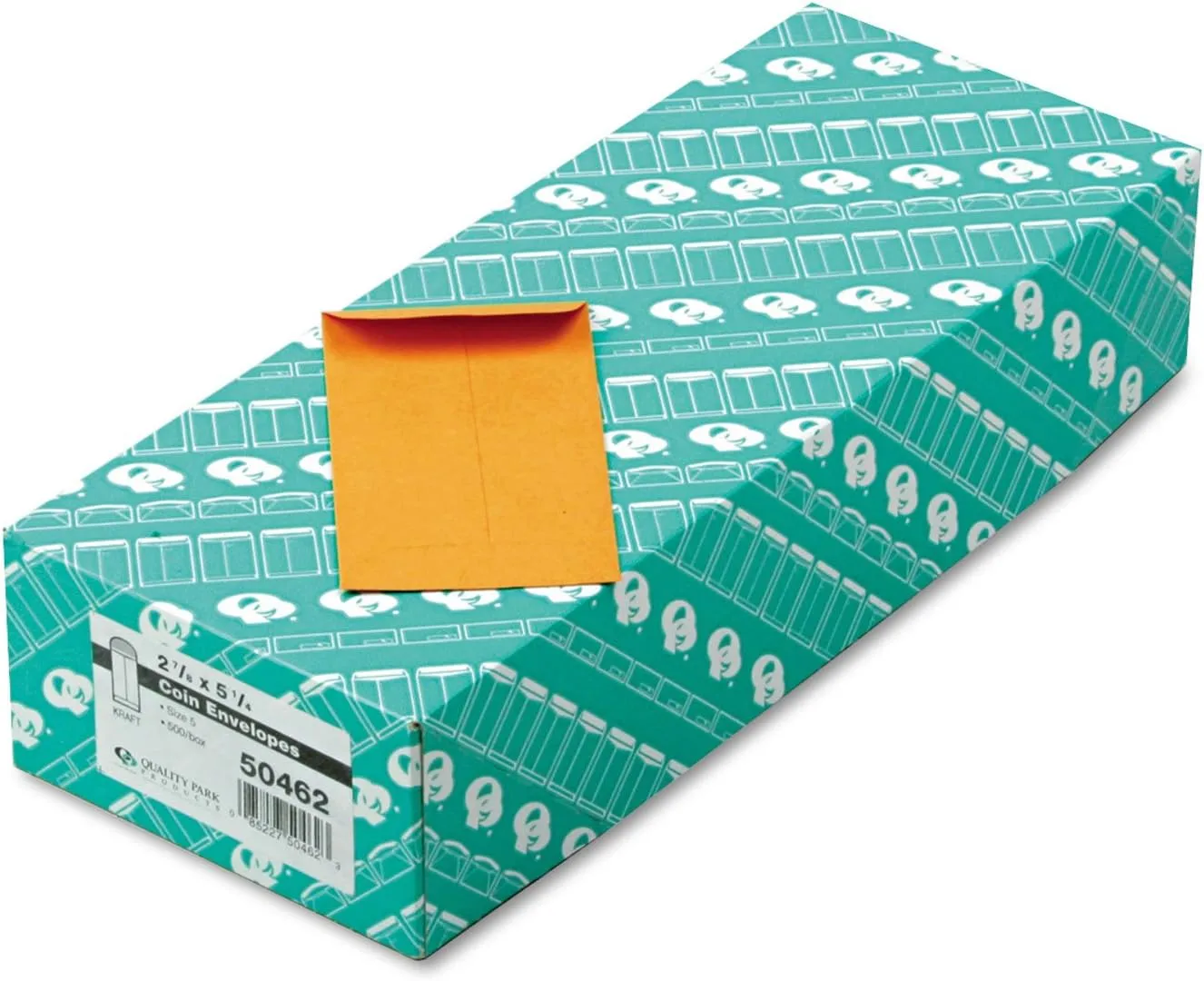 Quality Park Coin/Small Parts Envelopes, #5, Brown Kraft, 2.875 x 5.25-Inches, Box of 500 (50462)