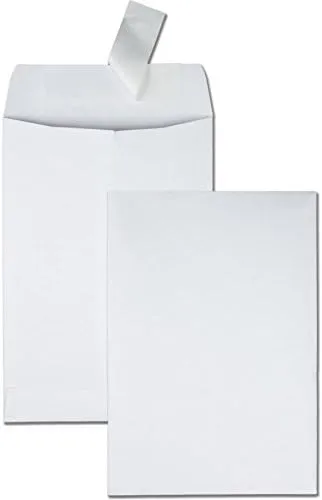 Quality Park 6-1/2 x 9-1/2 Catalog Mailing Envelopes, Redi-Strip Self Seal Closure, 28 lb White Wove Paper, 100 per Box (QUA44334)