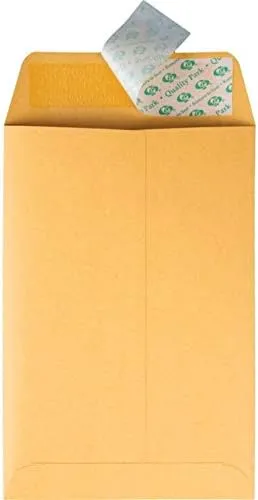 Quality Park 6 x 9 Catalog Mailing Envelopes, Redi-Strip Self Seal Envelope Closure, 28 lb Kraft Paper, 100 per Box (QUA44162)