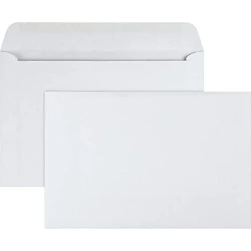 Quality Park Booklet Envelopes, Gummed, White, 6 x 9, 100 per Box, (37113)