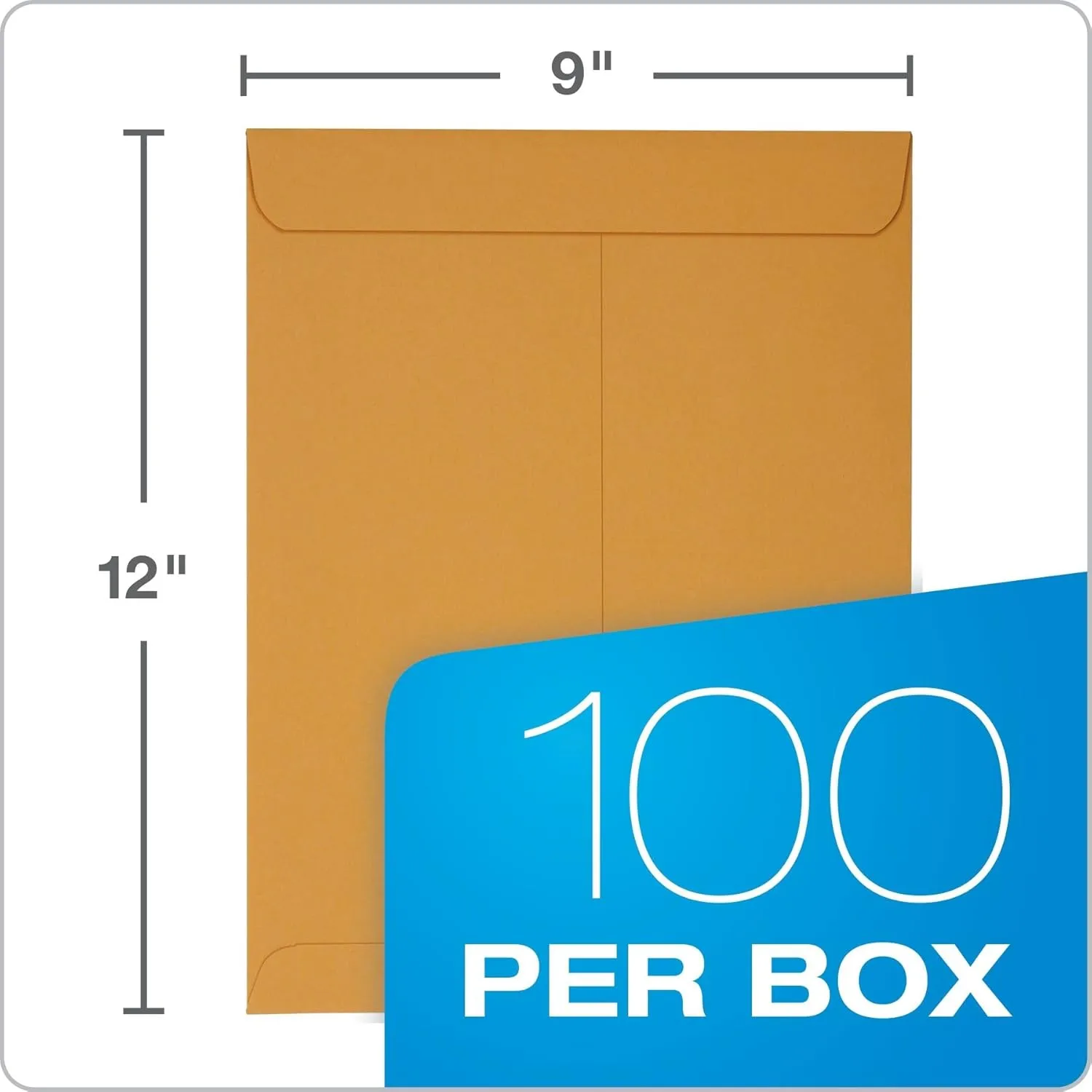 Quality Park 9 x 12 Self-Seal Catalog Envelopes, Brown Kraft, 28 lb, 100/Box