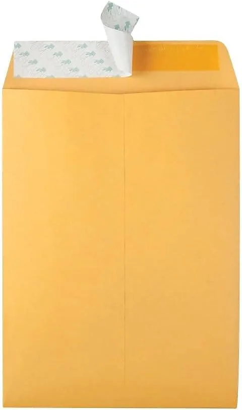 Quality Park 9 x 12 Self-Seal Catalog Envelopes, Brown Kraft, 28 lb, 100/Box