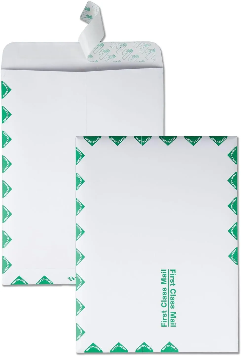 Quality Park 9 x 12 Catalog Mailing Envelopes, First Class Border, Redi-Strip Self Seal Envelope Closure, 28 lb White Wove Paper, 100 per Box