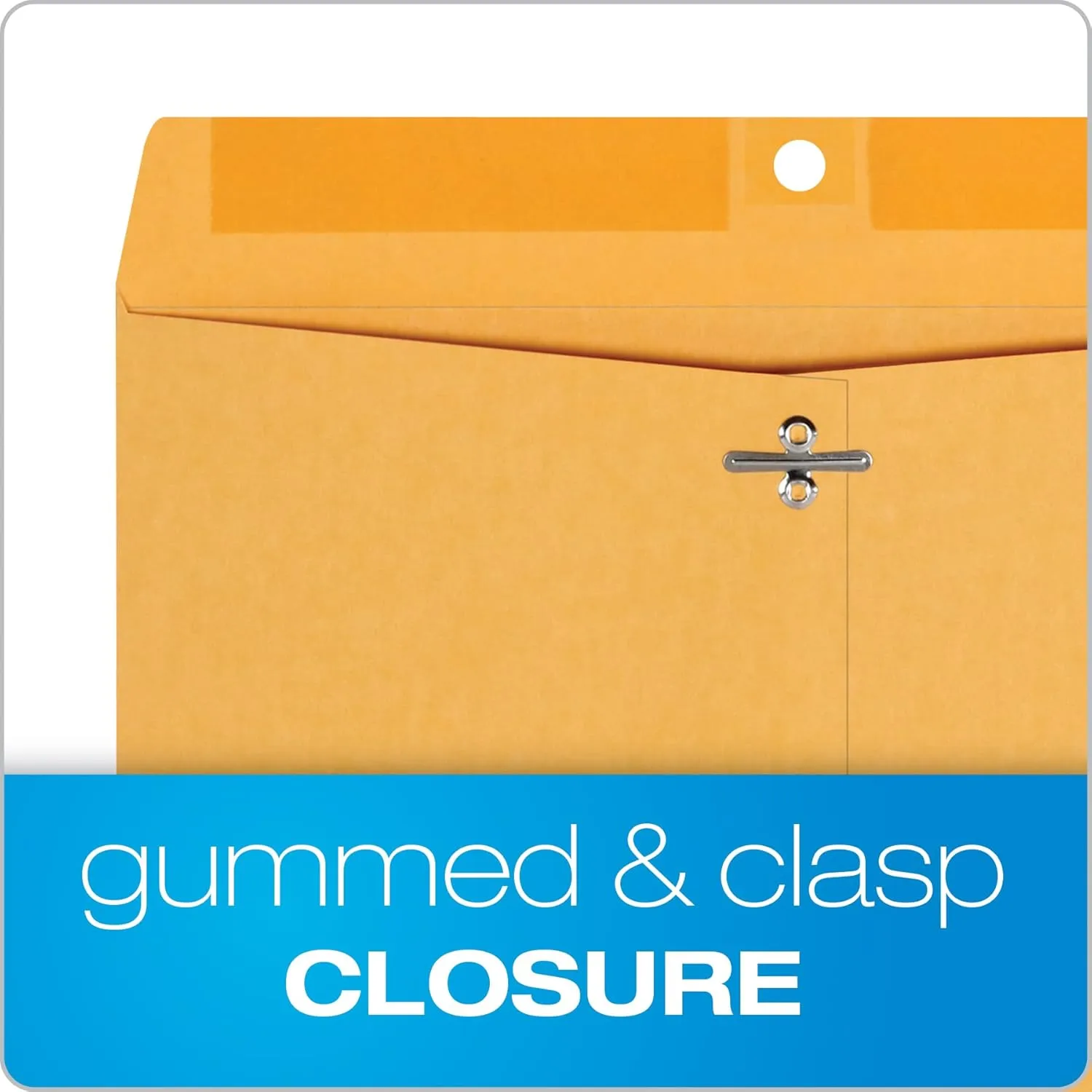 Quality Park Gummed Kraft Clasp Envelopes, 28 lb Kraft