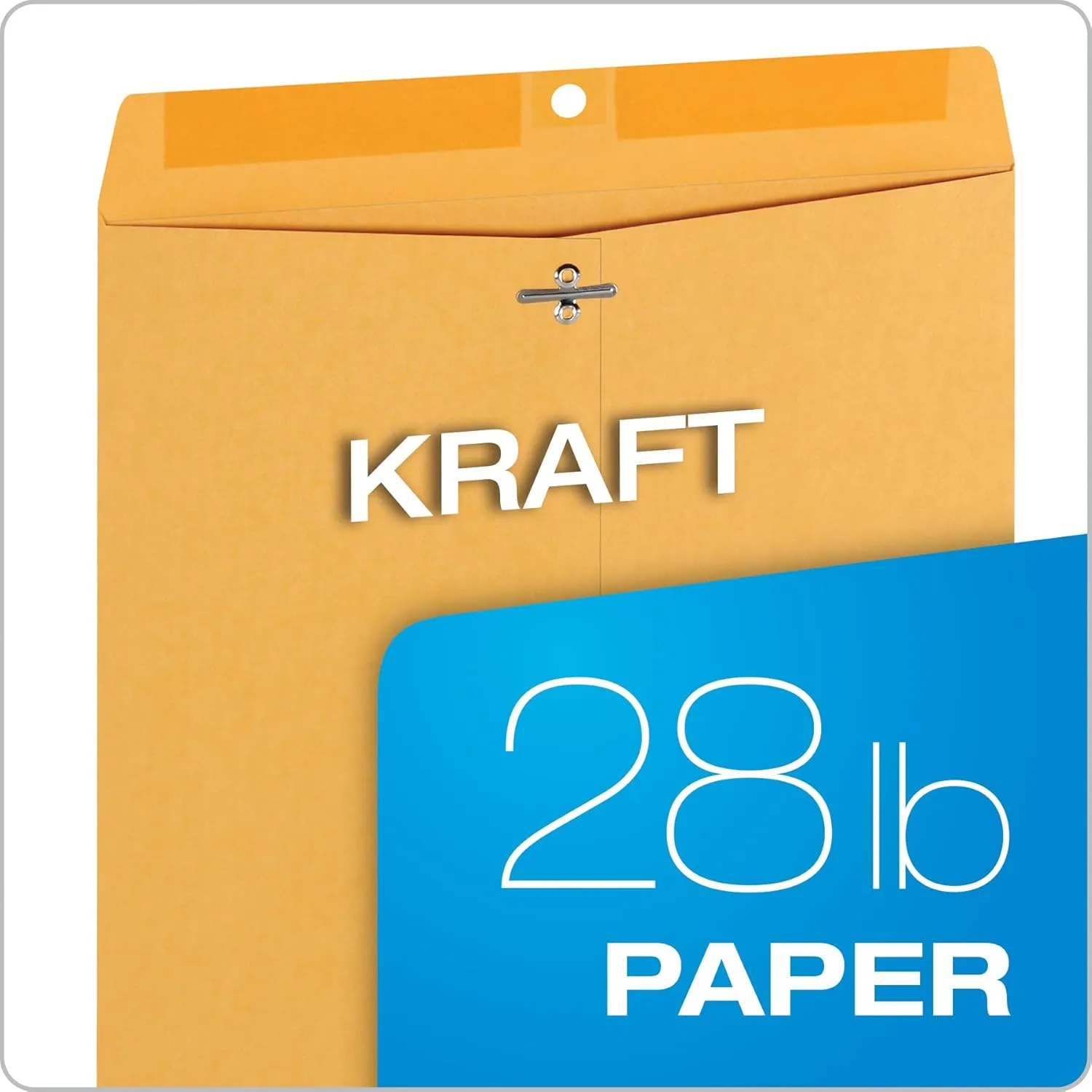 Quality Park Gummed Kraft Clasp Envelopes, 28 lb Kraft