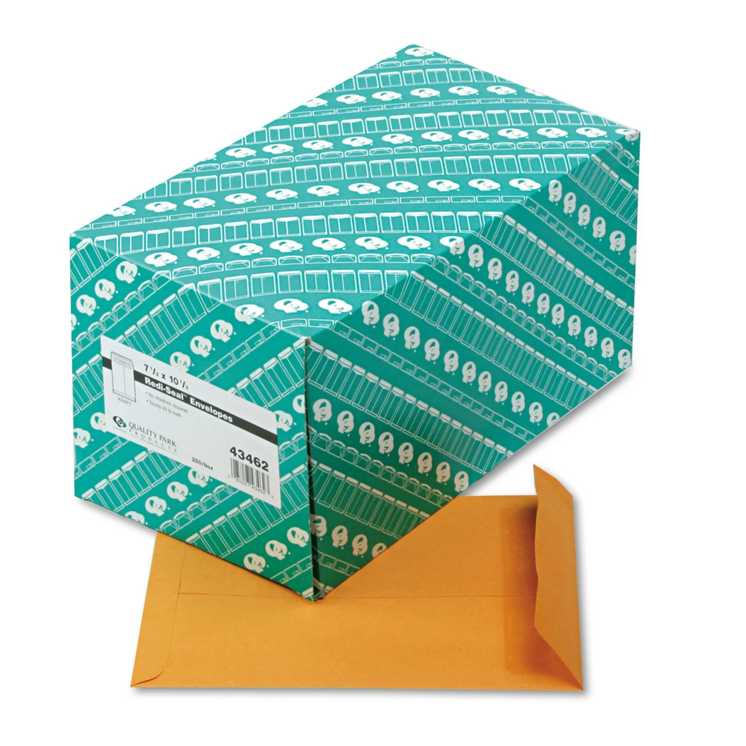 Quality Park Catalog Envelopes, Redi-Seal, Brown Kraft, 7.5 x 10.5, 250 Count