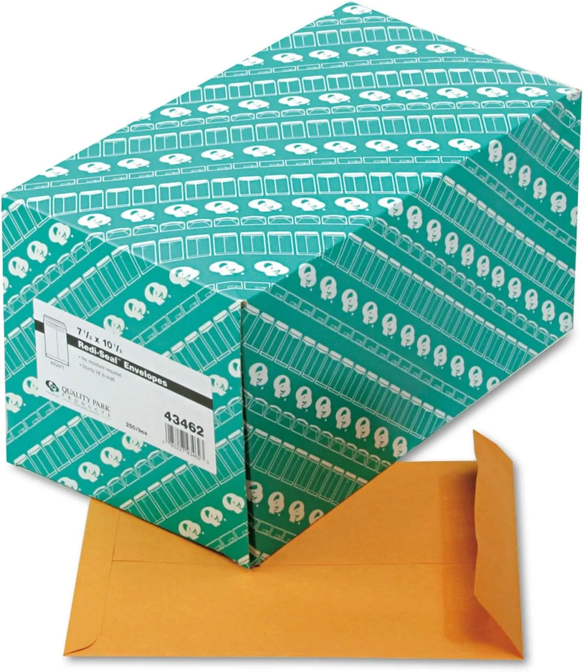 Quality Park Catalog Envelopes, Redi-Seal, Brown Kraft, 7.5 x 10.5, 250 Count