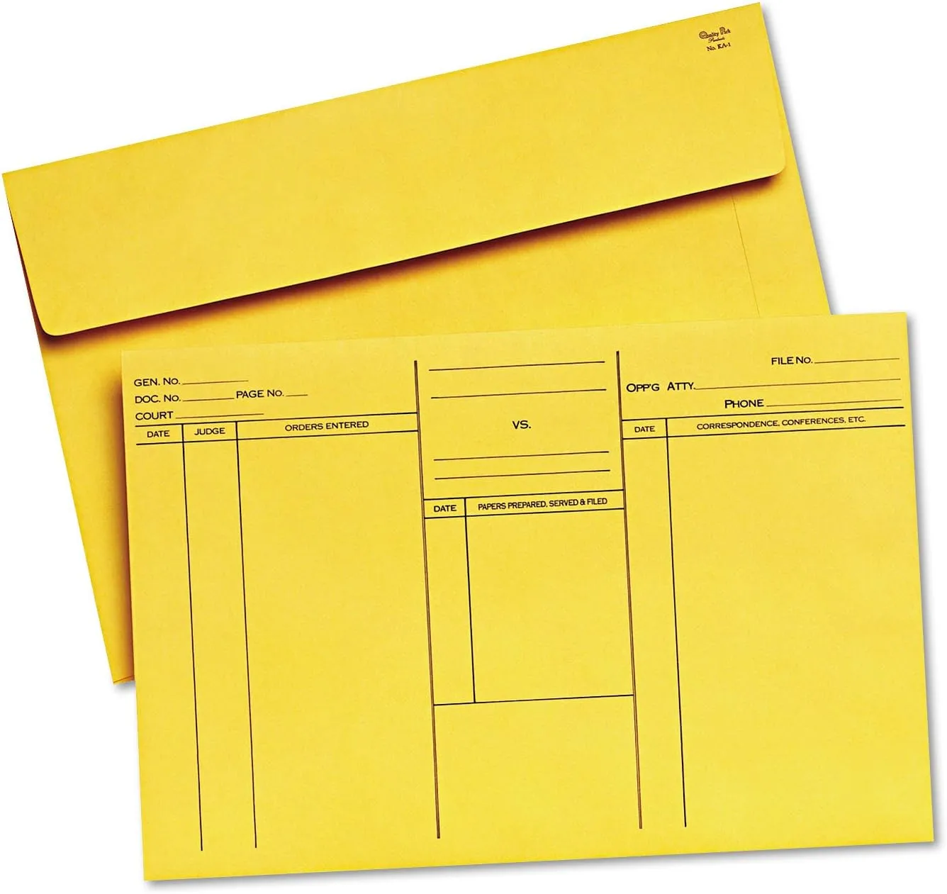 Quality Park Attorneys File Style Fold Flap Envelope - Document - 14 3/4in Width x 10in Length - Buff - 100 / Box