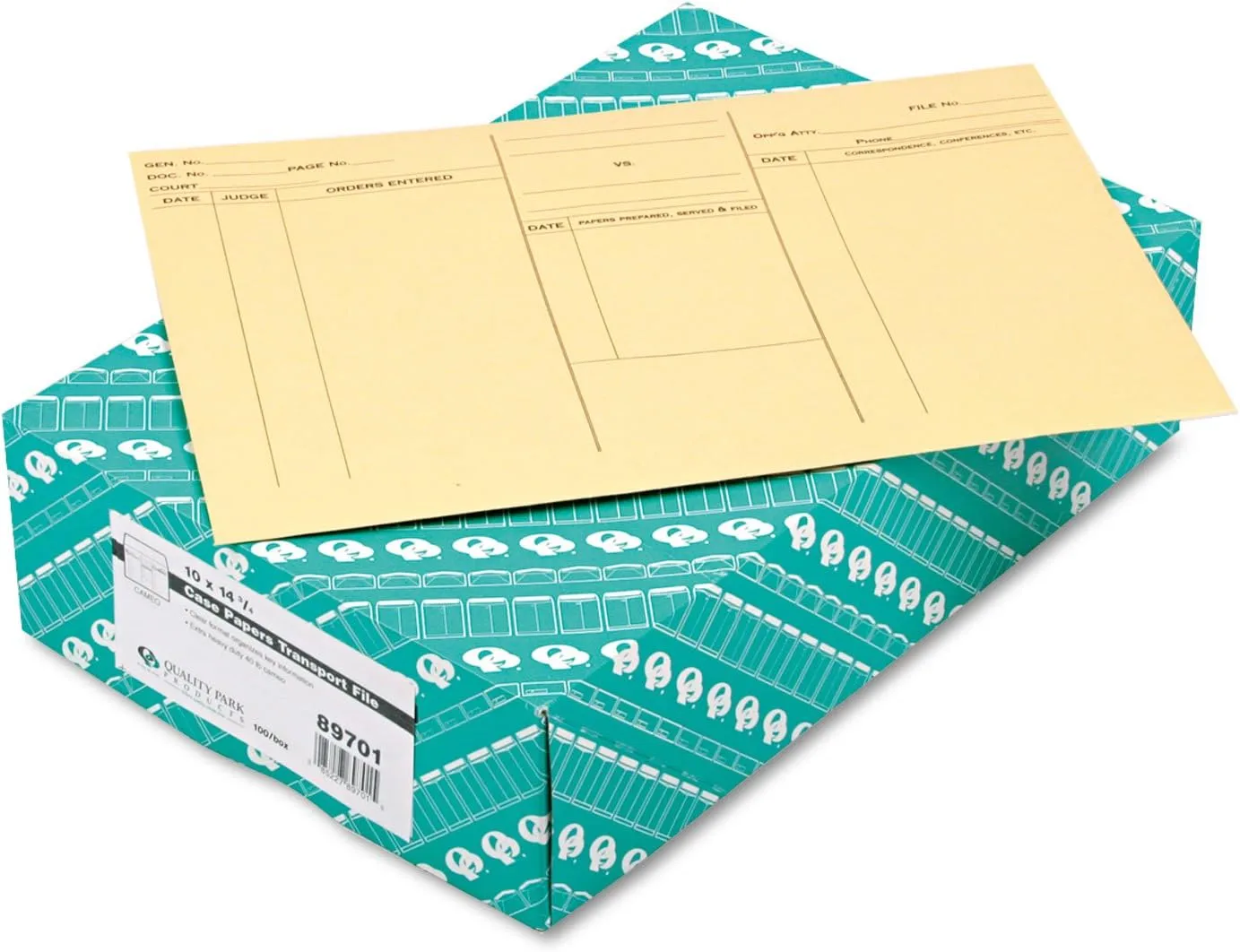 Quality Park Attorneys File Style Fold Flap Envelope - Document - 14 3/4in Width x 10in Length - Buff - 100 / Box