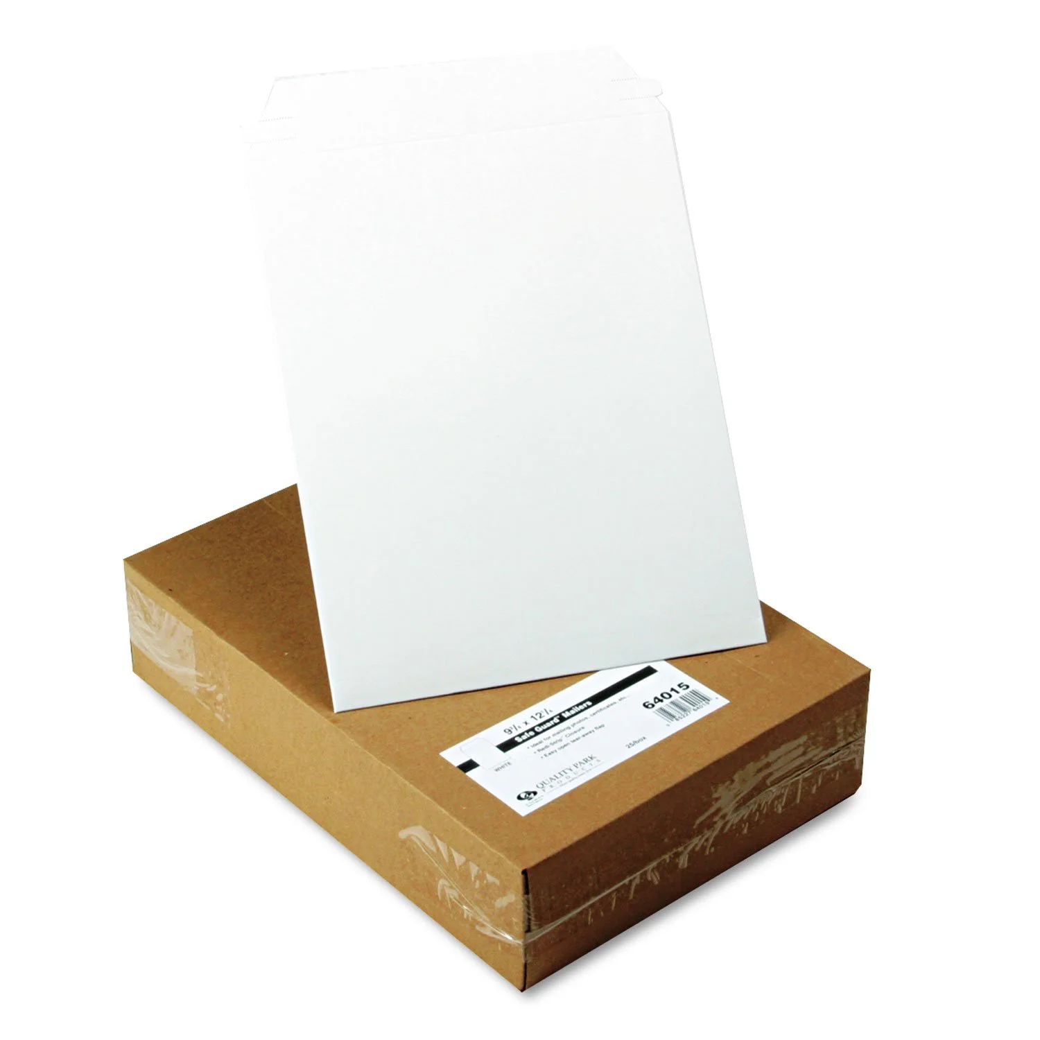 Quality Park Photo/Document Mailer, Redi-Strip, White, 9.75x12.5, 25 per box