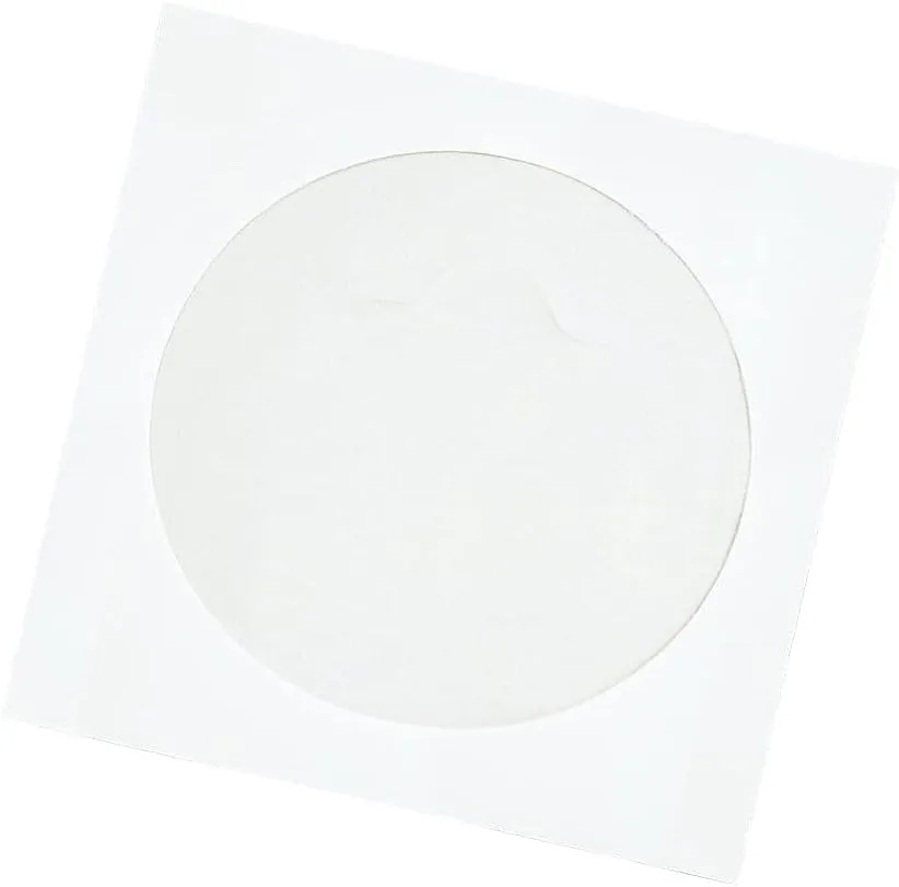 Quality Park Tech-No-Tear CD/DVD Sleeves, White, Pack Of 100 (77203)