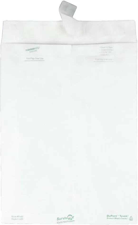 Quality Park Survivor 9 x 12 Catalog Envelopes made with DuPont Tyvek Material, Self Sealing, Puncture, Tear & Moisture Resistant, 100/Box (QUAR1460)