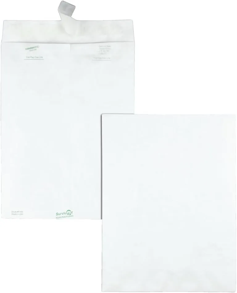 Quality Park Survivor 9 x 12 Catalog Envelopes made with DuPont Tyvek Material, Self Sealing, Puncture, Tear & Moisture Resistant, 100/Box (QUAR1460)