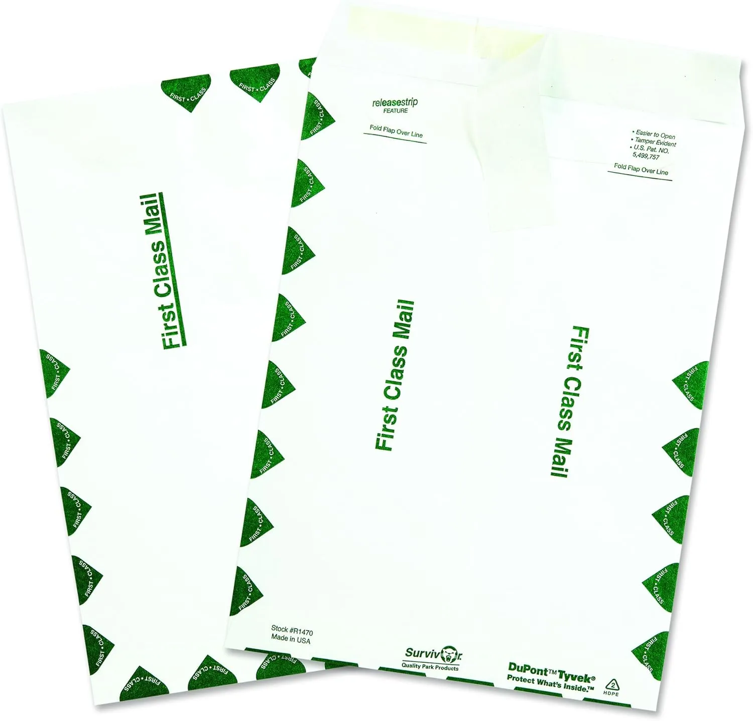 Quality Park Tyvek Expansion Mailers, 10 x 13 x 1.5, 14 lb, White, Box of 25
