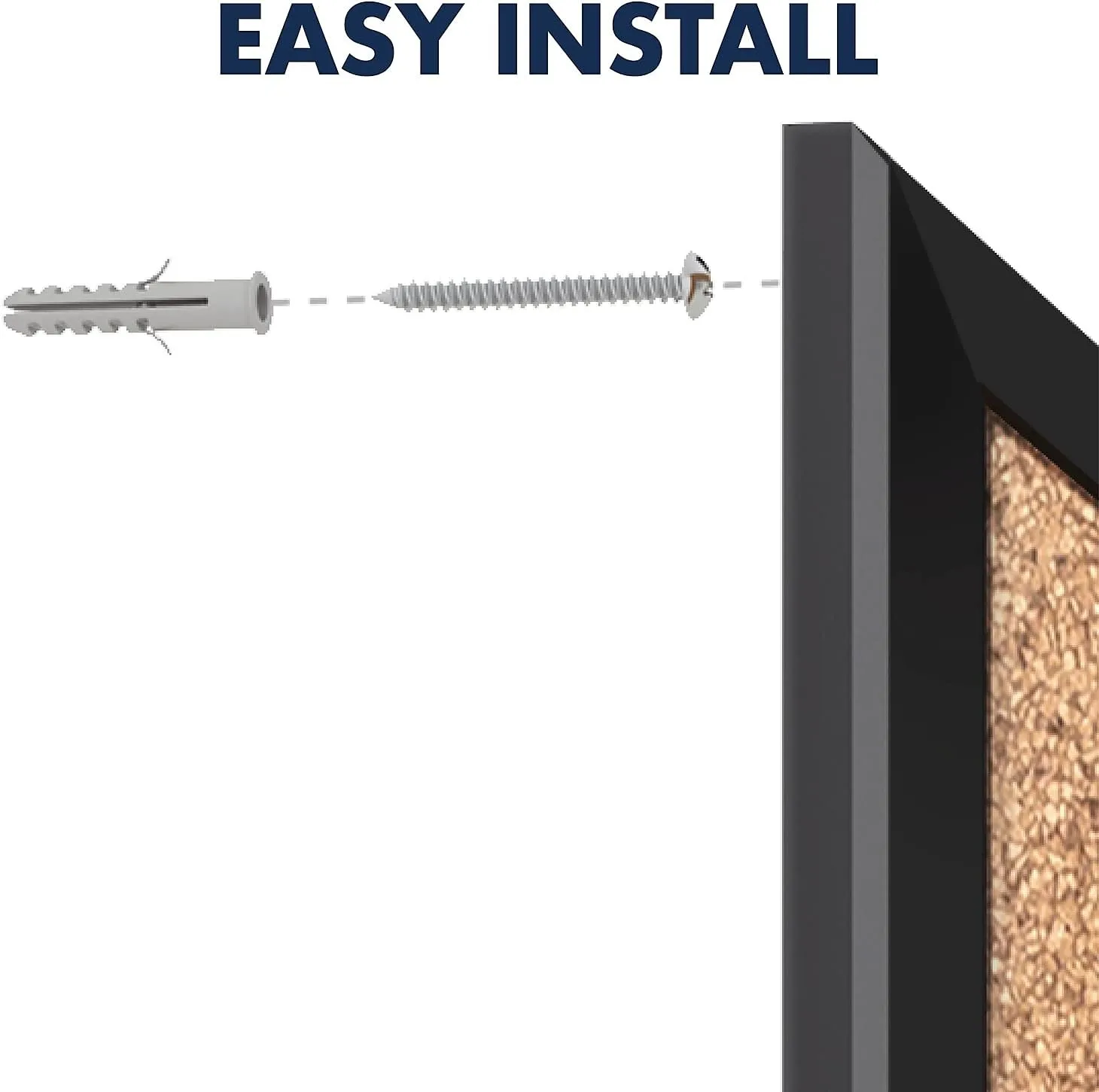 QUARTET Classic Cork Bulletin Board with Aluminum Frame