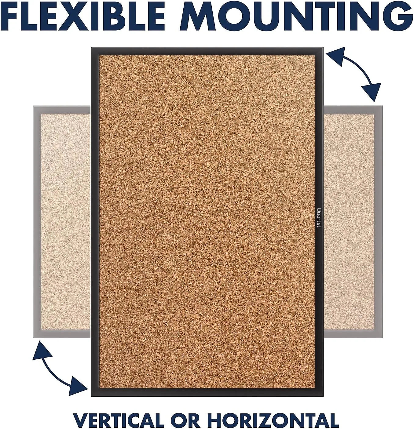 QUARTET Classic Cork Bulletin Board with Aluminum Frame