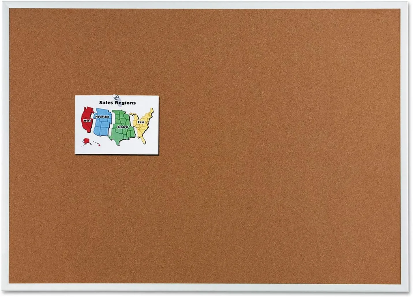 QUARTET Classic Cork Bulletin Board with Aluminum Frame