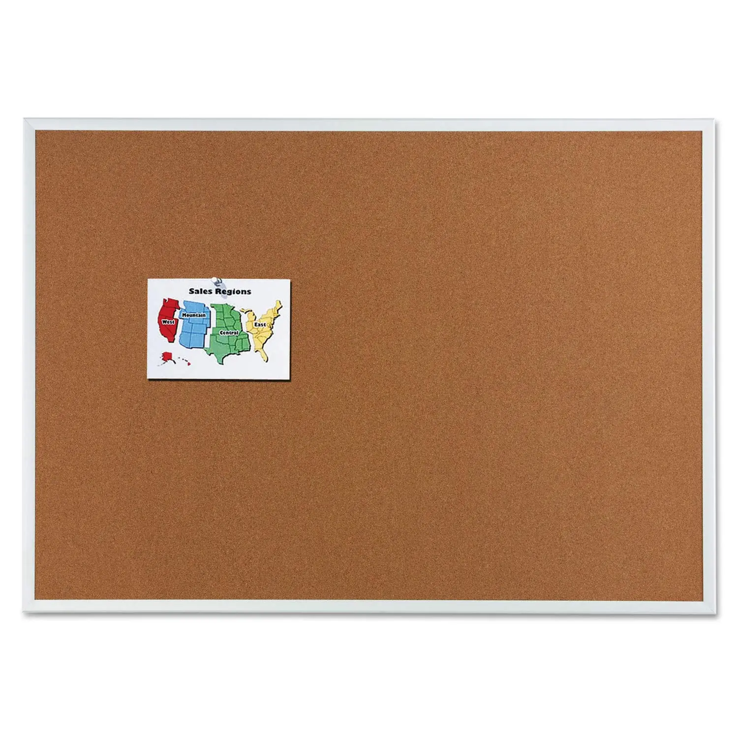 QUARTET Classic Cork Bulletin Board with Aluminum Frame