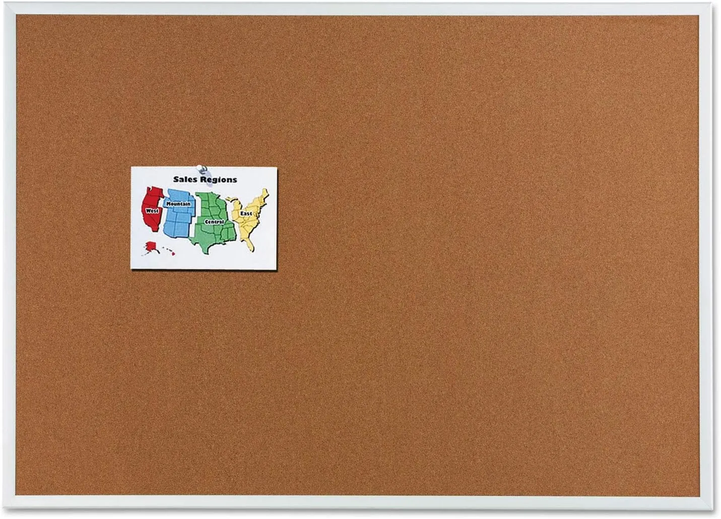 QUARTET Classic Cork Bulletin Board with Aluminum Frame
