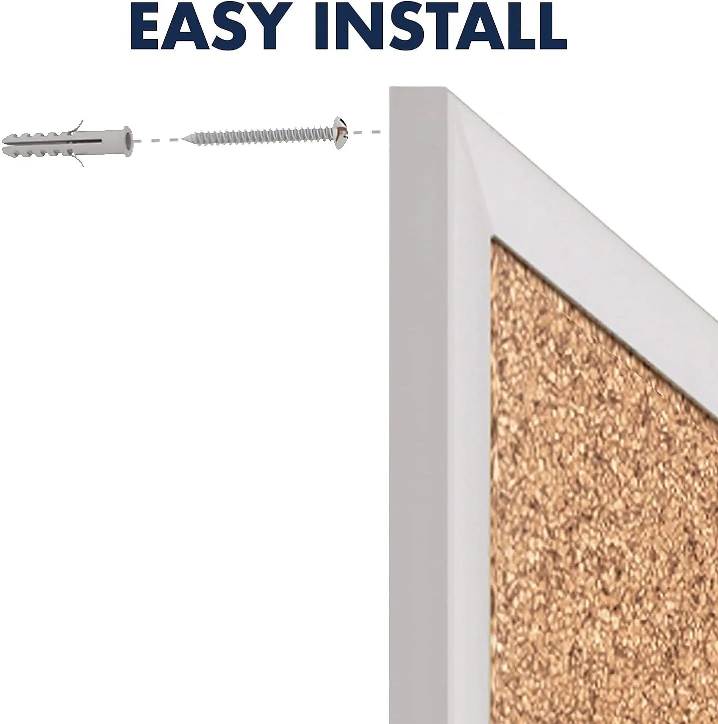 QUARTET Classic Cork Bulletin Board with Aluminum Frame
