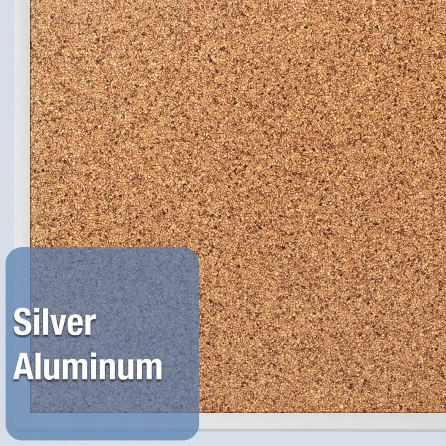 QUARTET Classic Cork Bulletin Board with Aluminum Frame