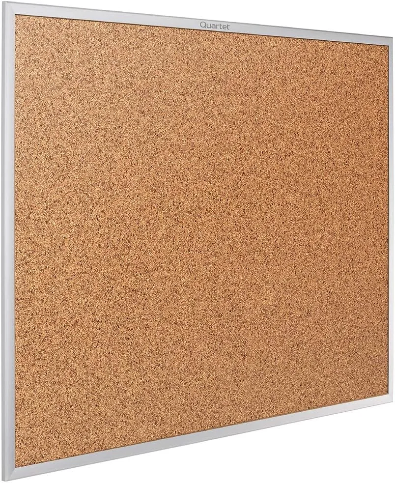 QUARTET Classic Cork Bulletin Board with Aluminum Frame