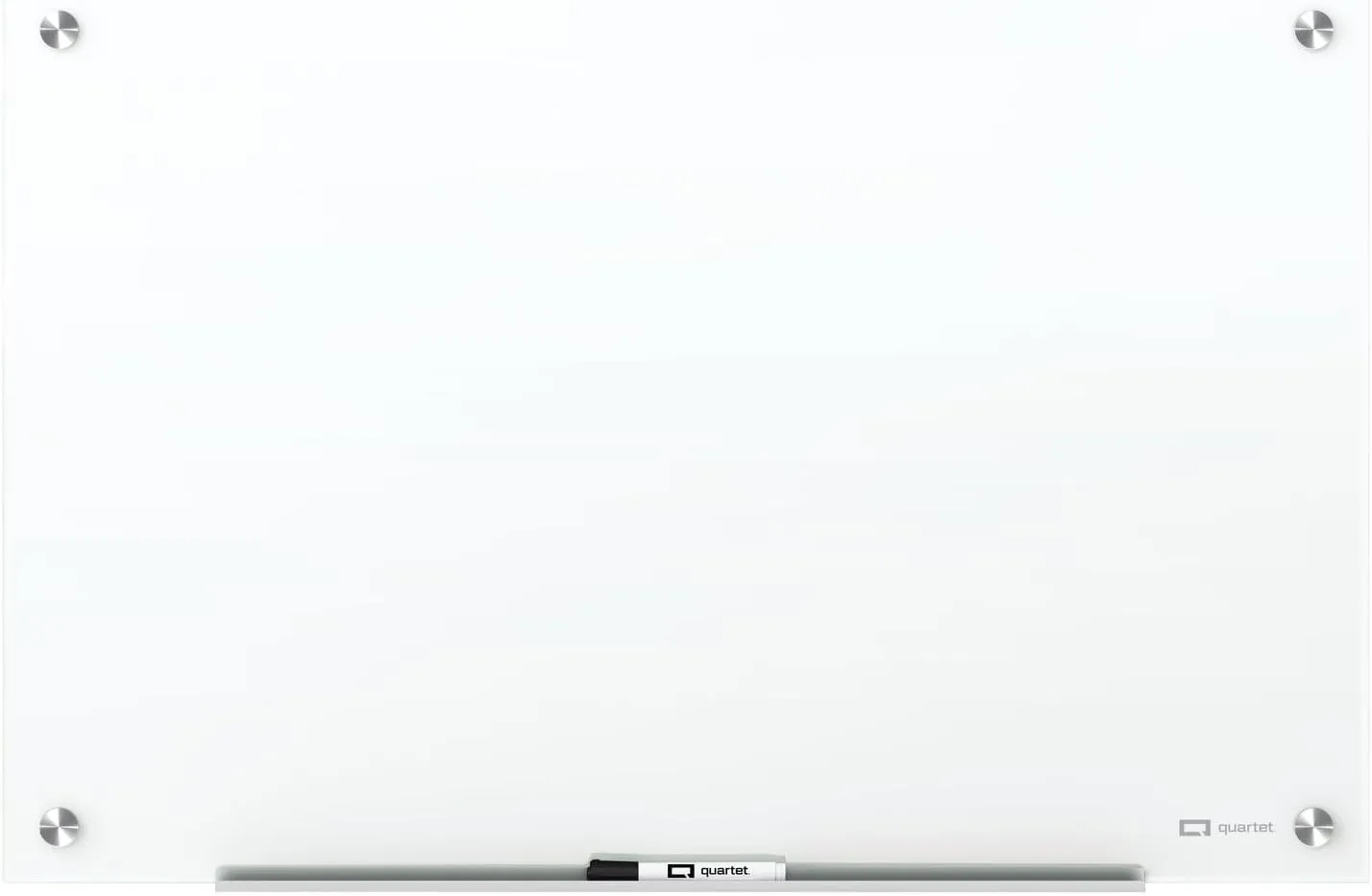 QUARTET Brilliance Magnetic Glass Dry-Erase Whiteboard, Frameless, Tempered