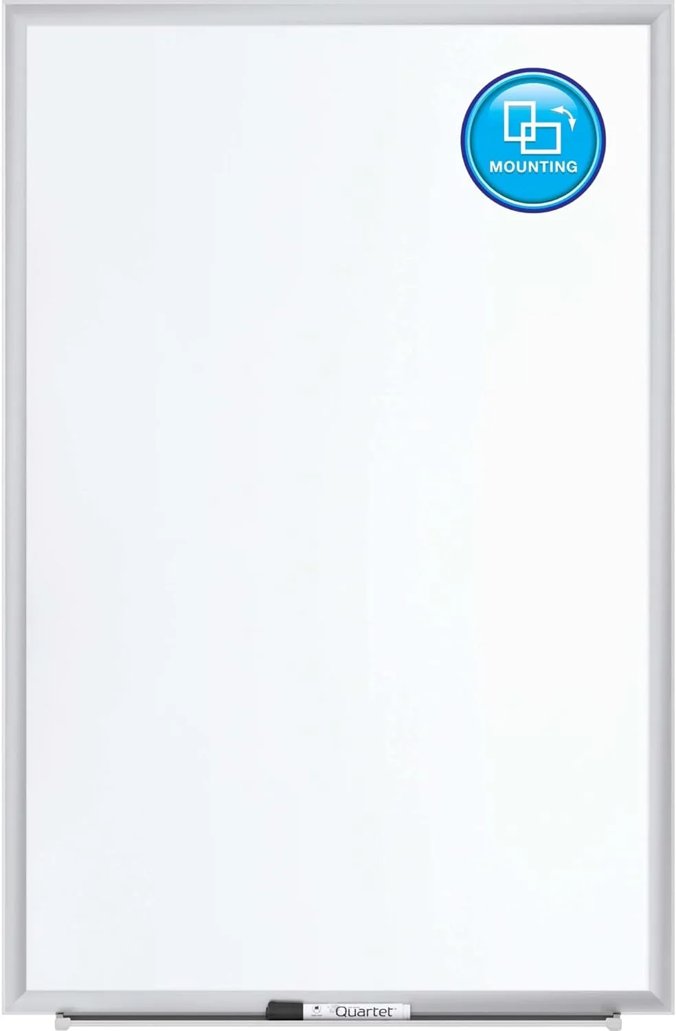 Quartet Magnetic Porcelain Whiteboard, 4' x 3' White Board, Premium, Duramax, Silver Aluminum Frame (2544) Silver 48"W x 36"H