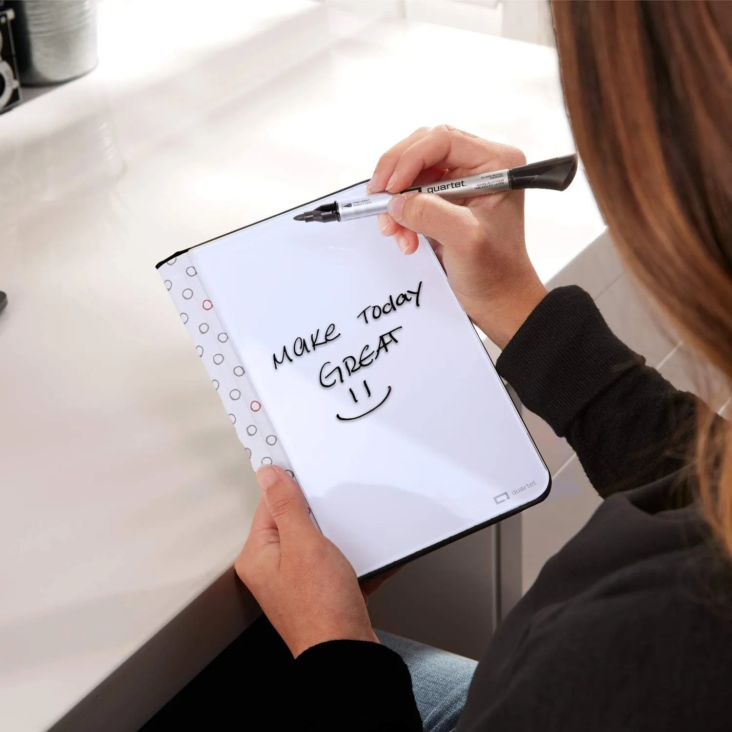 QUARTET Portable Glass Dry-Erase Pad, 5 x 8