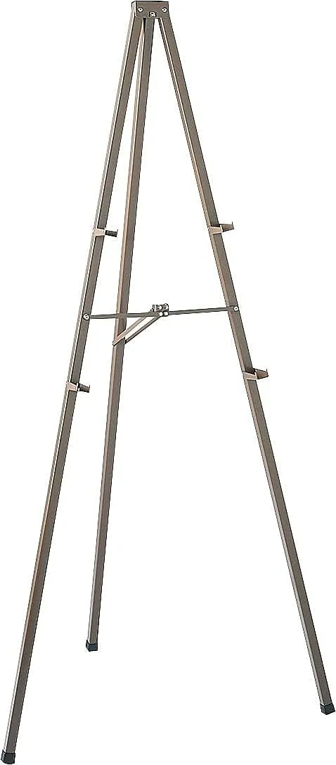 Quartet Tripod Display Easel, 72-inch Steel, Bronze