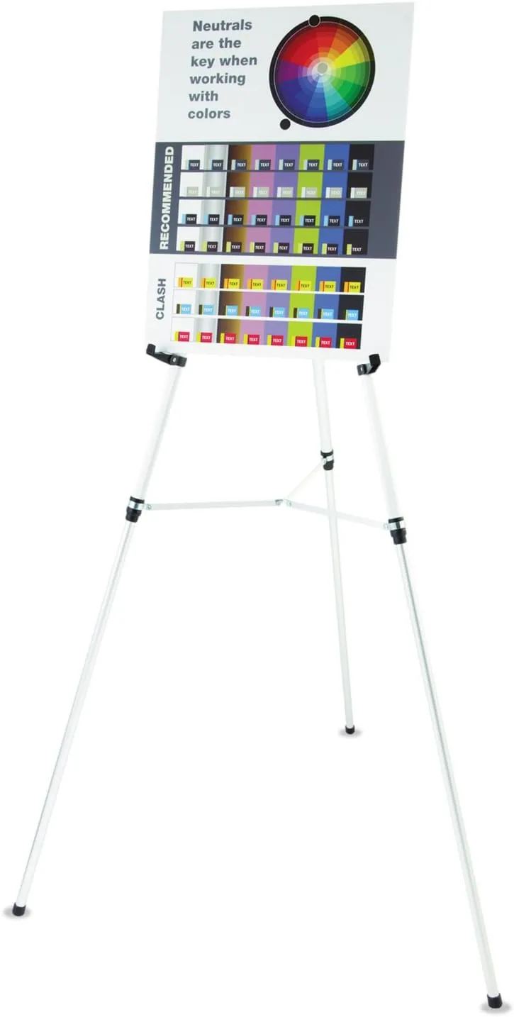 QUARTET Telescoping Aluminum Display Easel, 38–66 in
