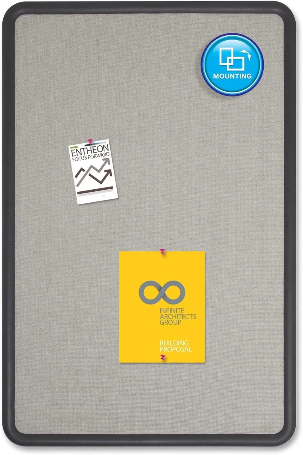 QUARTET Contour Fabric Bulletin Board