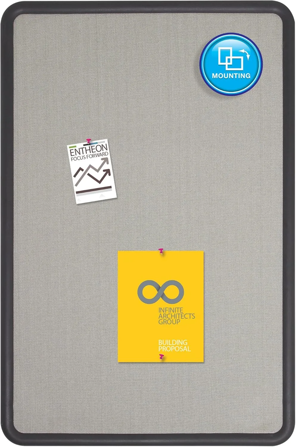 QUARTET Contour Fabric Bulletin Board