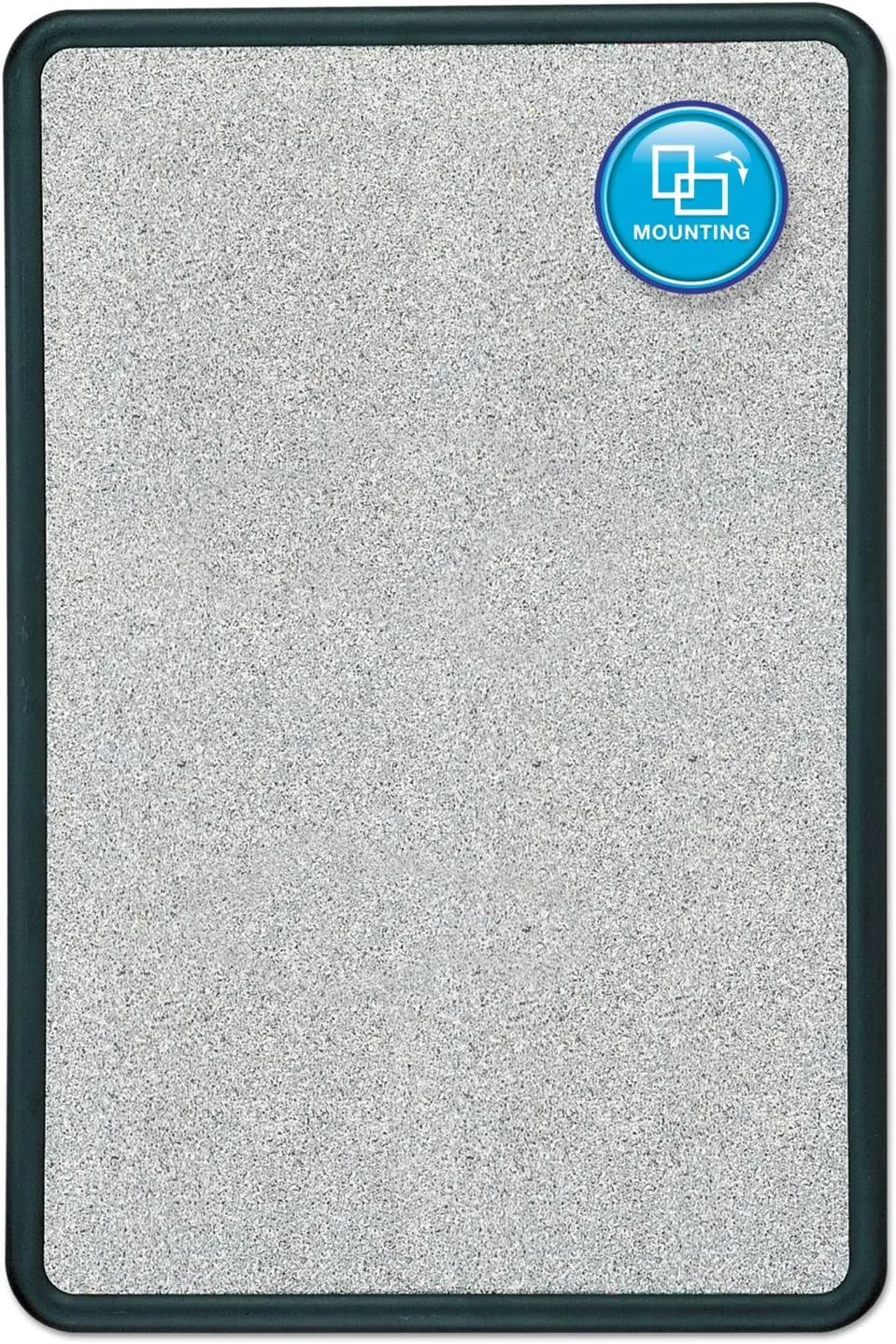 Quartet 699375 Contour Granite Gray Tack Board, 48 x 36, Black Frame