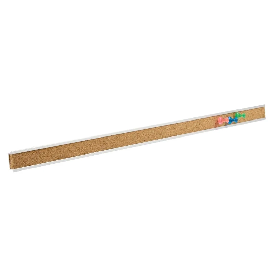 QUARTET Cork Bulletin Bar, Natural Cork with Aluminum Frame