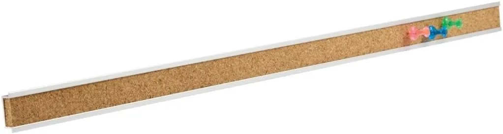 QUARTET Cork Bulletin Bar, Natural Cork with Aluminum Frame